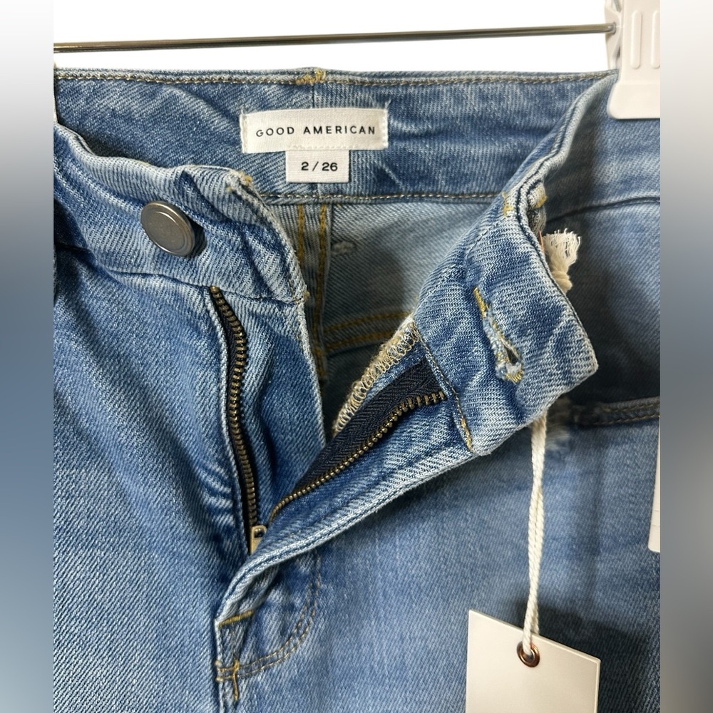 NWT Good American Good Classic Distressed Denim Jeans - Picture 6 of 11